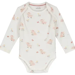 Prénatal romper Hert lange mouwen dierenprint wit