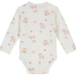 Prénatal romper Hert lange mouwen dierenprint wit