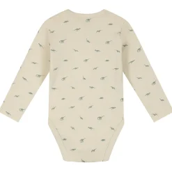 Prénatal romper kleine dino 2 stuks lange mouwen all over print groen