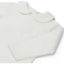 Prénatal romper kraagje lange mouwen effen wit