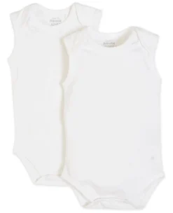 Prénatal romper mouwloos 2 stuks mouwloos effen wit