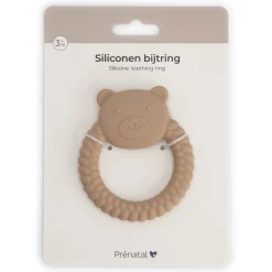 Prénatal siliconen bijtring beer bruin