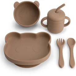 Prénatal siliconen eetset bruin