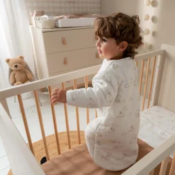 Prénatal slaapzak beren rib wit