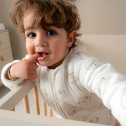 Prénatal slaapzak beren rib wit