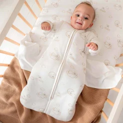 Prénatal slaapzak beren rib wit