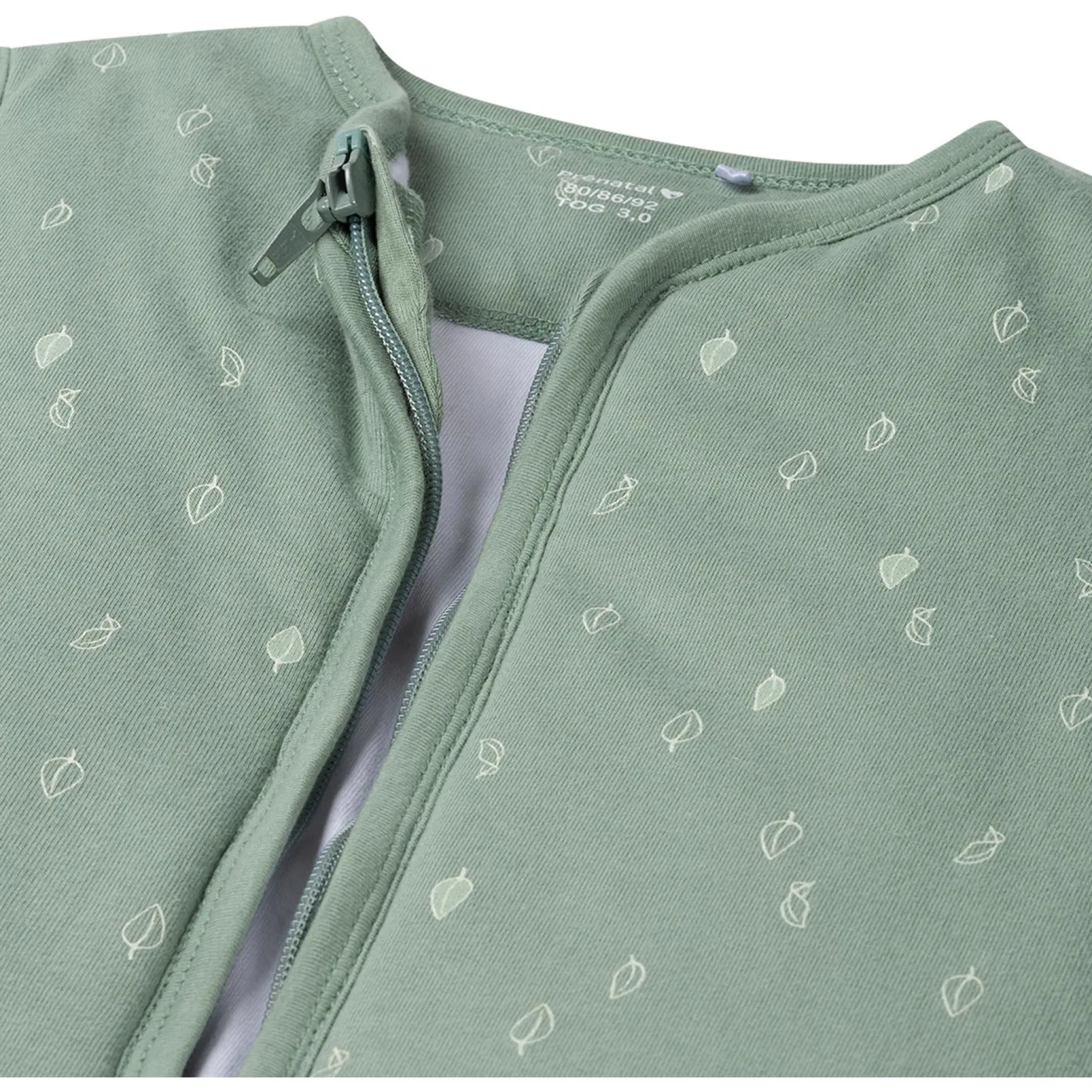 Prénatal slaapzak bladeren groen