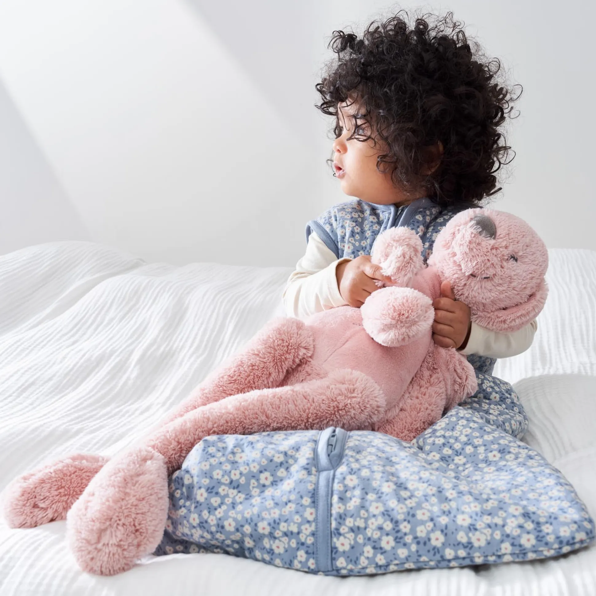 Prénatal slaapzak bloem blauw