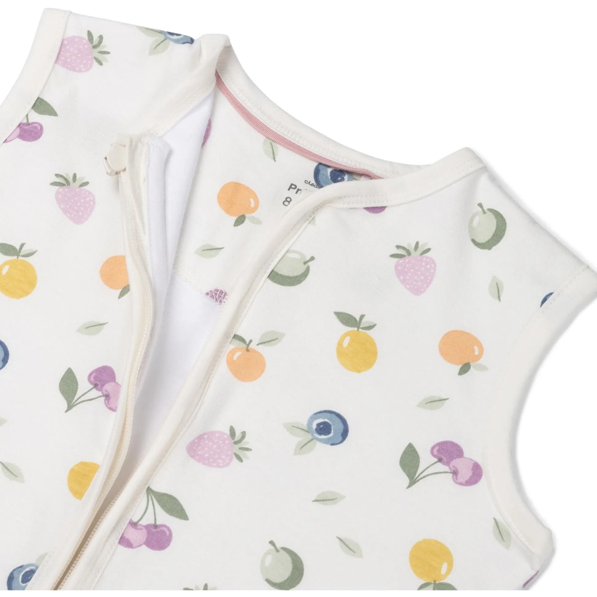 Prénatal slaapzak fruit wit