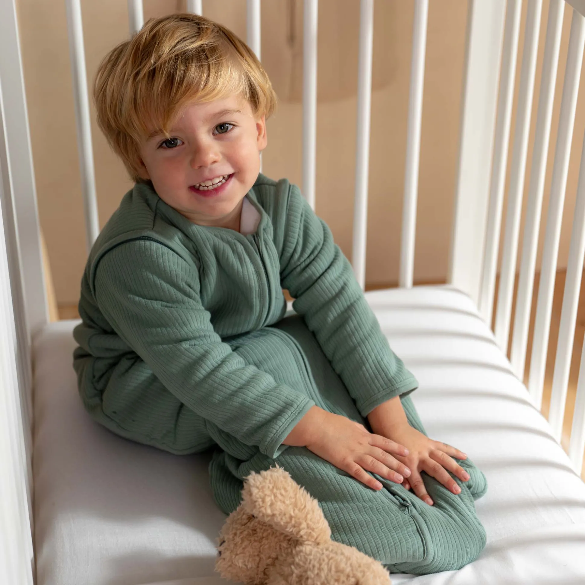 Prénatal slaapzak rib groen