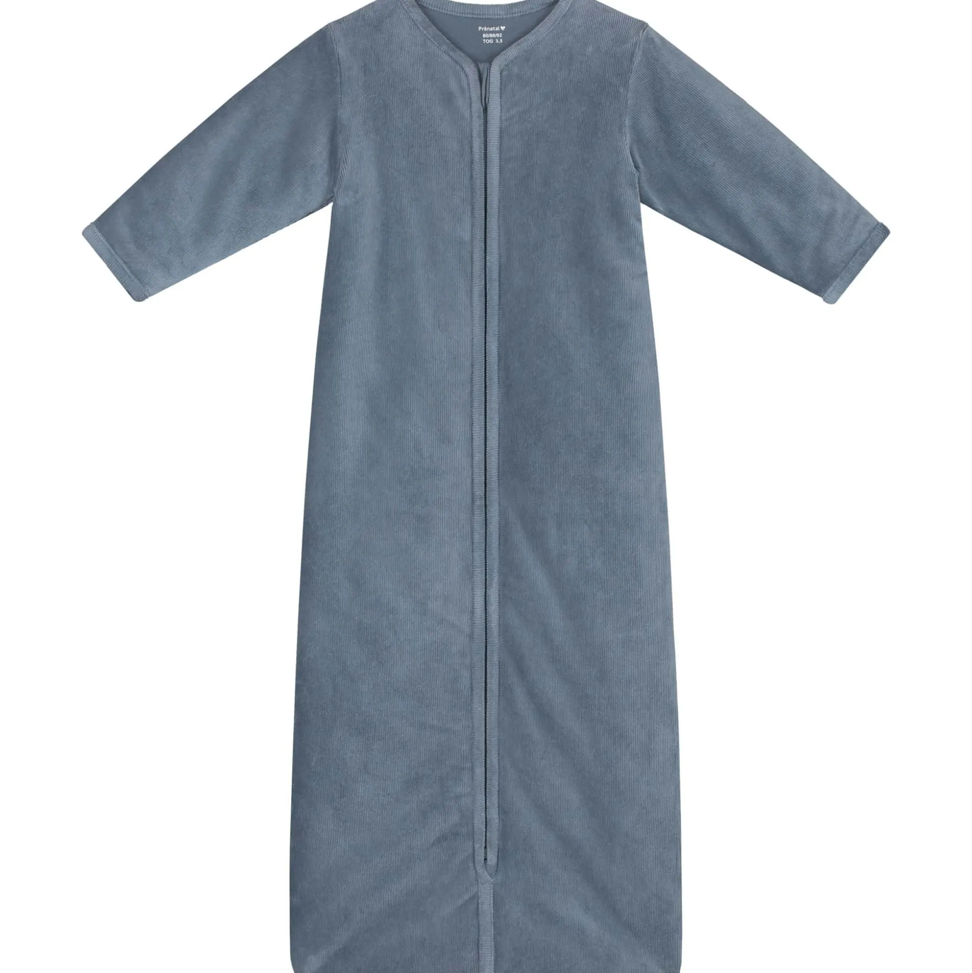 Prénatal slaapzak rib velour blauw