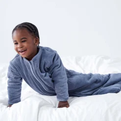 Prénatal slaapzak rib velour blauw