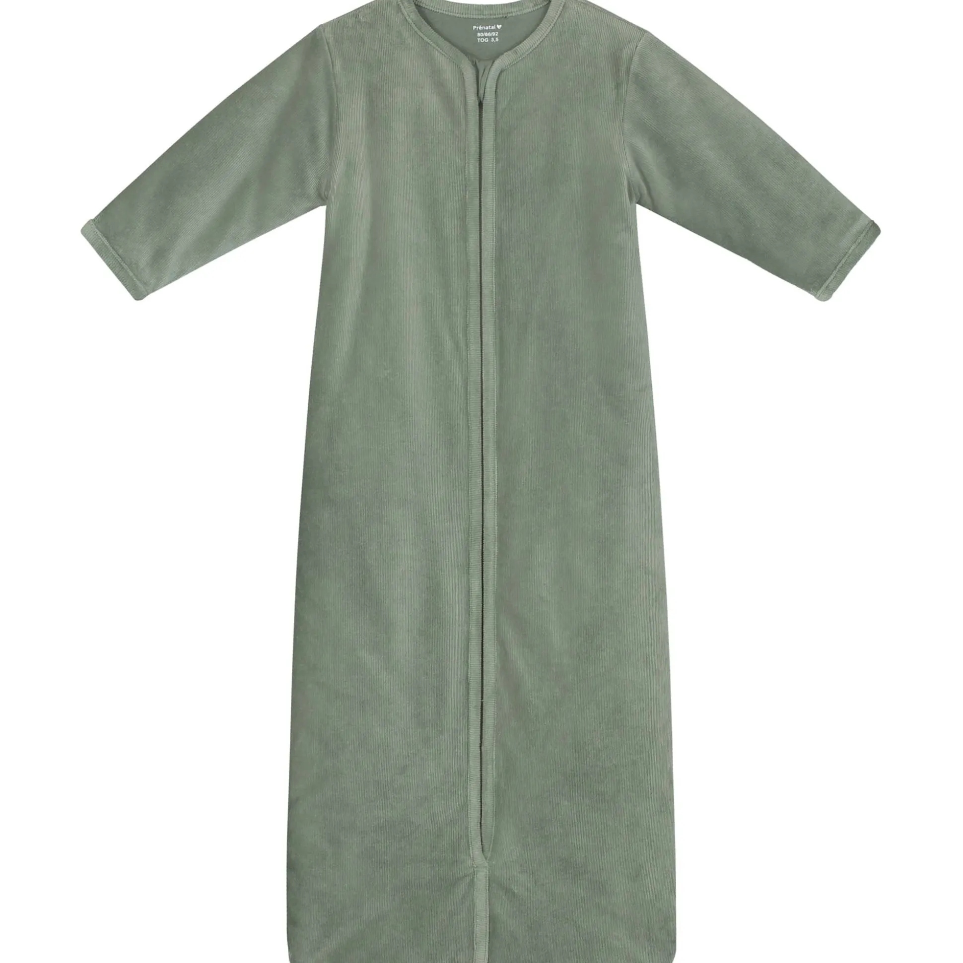Prénatal slaapzak rib velour groen