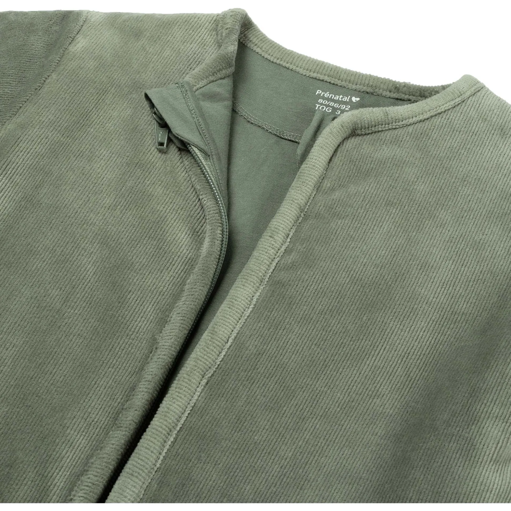 Prénatal slaapzak rib velour groen