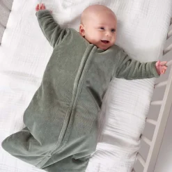 Prénatal slaapzak rib velour groen