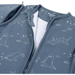 Prénatal slaapzak zeehond rib blauw