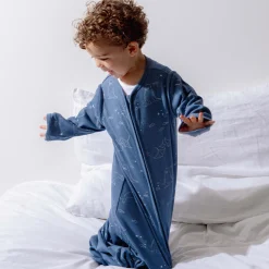 Prénatal slaapzak zeehond rib blauw