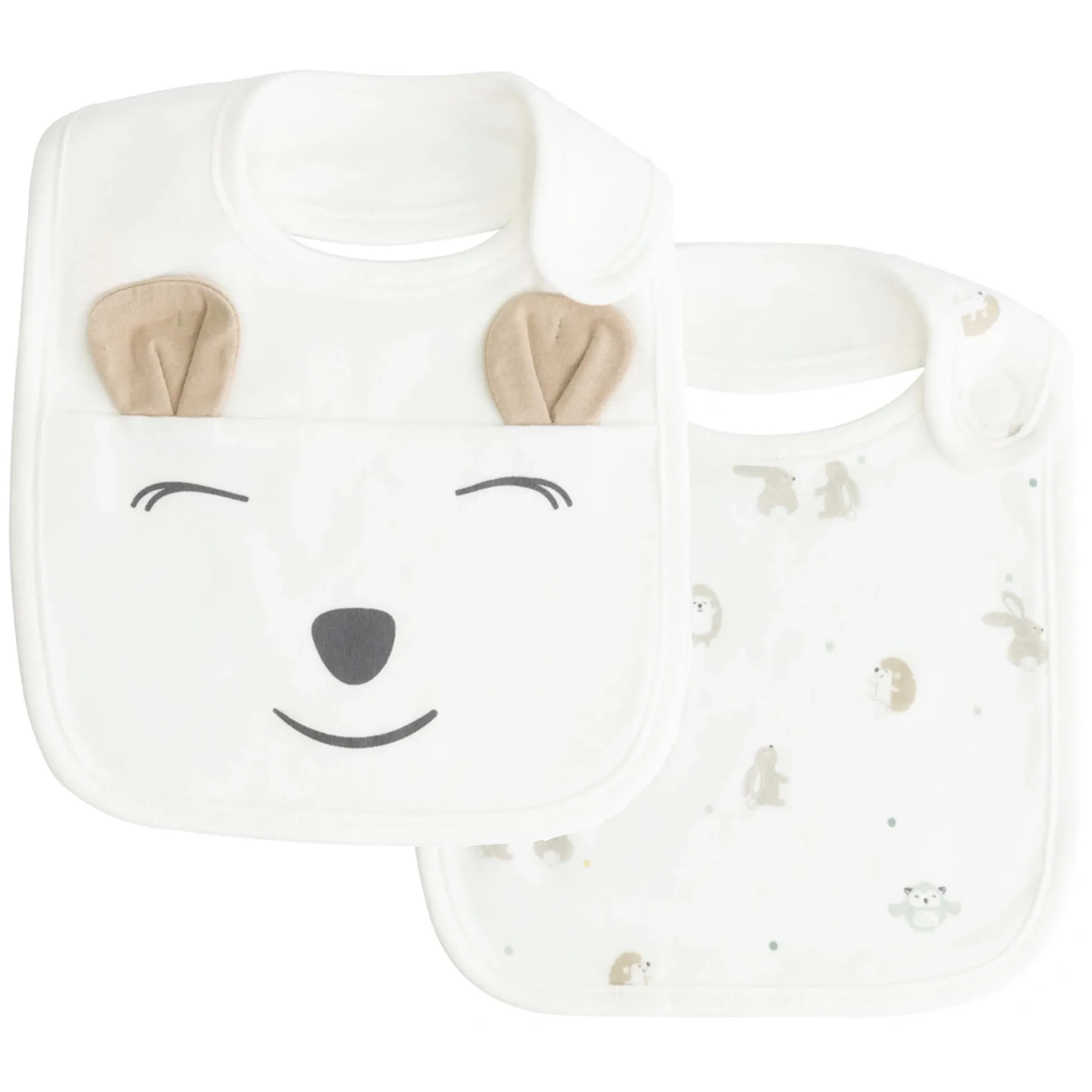 Prénatal slab Kleine Vriendjes 2 stuks wit