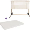 Prénatal Teddy Co-sleeper Bella ivory white & Prénatal Essential Co-sleeper matras