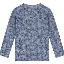 Prénatal UV zwemshirt bladeren lange mouwen bladeren blauw