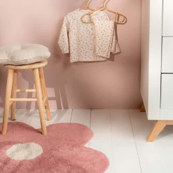 Prénatal vloerkleed bloem roze