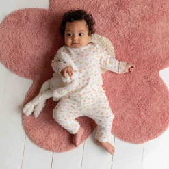 Prénatal vloerkleed bloem roze