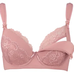 Prénatal voedingsbh  effen roze