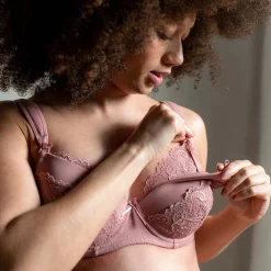 Prénatal voedingsbh  effen roze