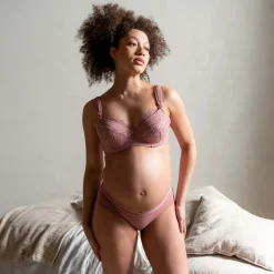 Prénatal voedingsbh  effen roze