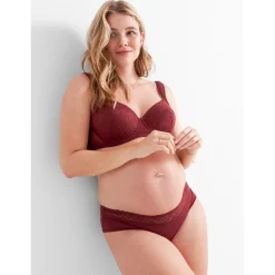 Prénatal voedingsbh  effen rood