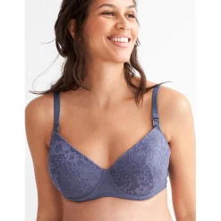 Prénatal voedingsbh effen blauw