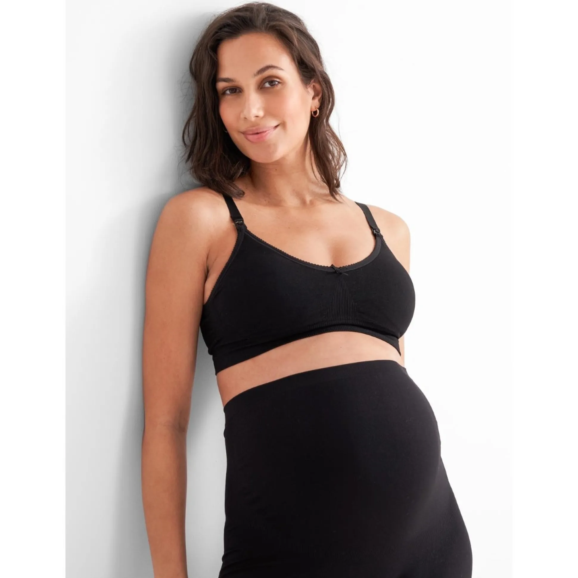 Prénatal voedingsbh voorgevormd zwart