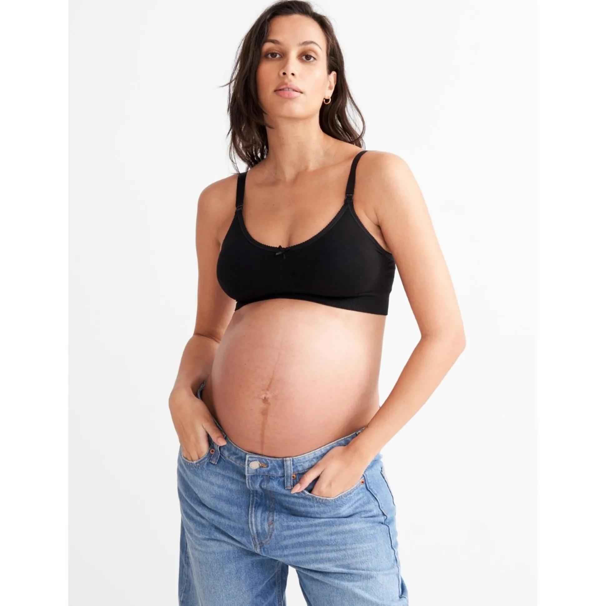 Prénatal voedingsbh voorgevormd zwart