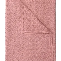 Prénatal wiegdeken kabel roze