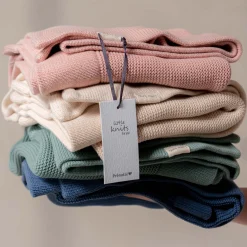 Prénatal wiegdeken Little Knits roze