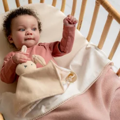 Prénatal wiegdeken Little Knits roze