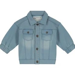 Prénatal zomerjas lange mouwen effen blauw