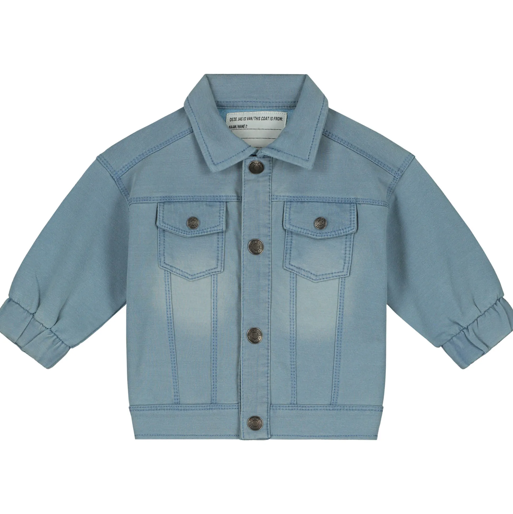 Prénatal zomerjas lange mouwen effen blauw