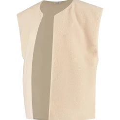Prénatal zwangerschapgilet korte mouwen effen beige
