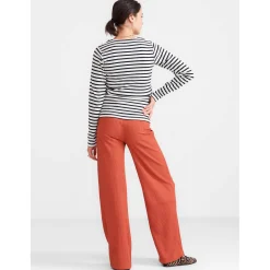 Prénatal zwangerschapsbroek lang effen oranje