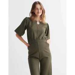 Prénatal zwangerschapsbroek lang effen groen