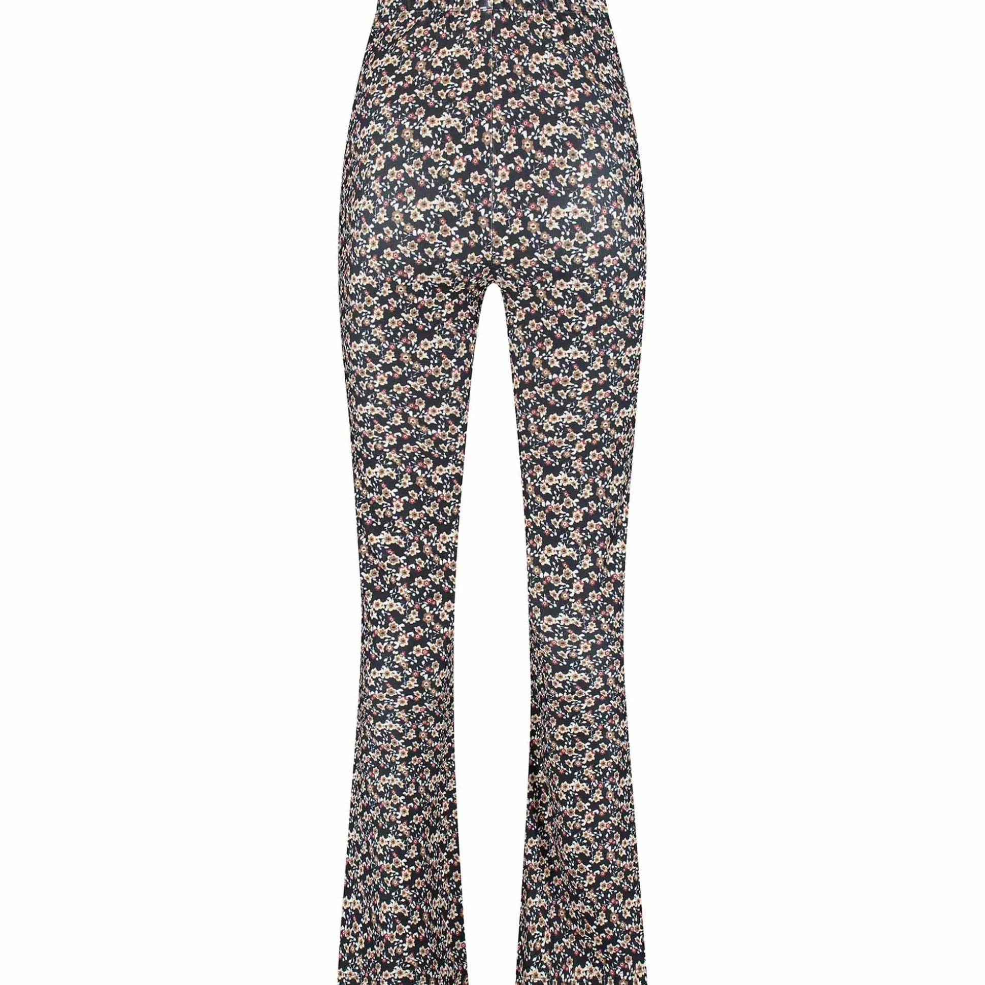 Prénatal zwangerschapsbroek lang bloemen zwart