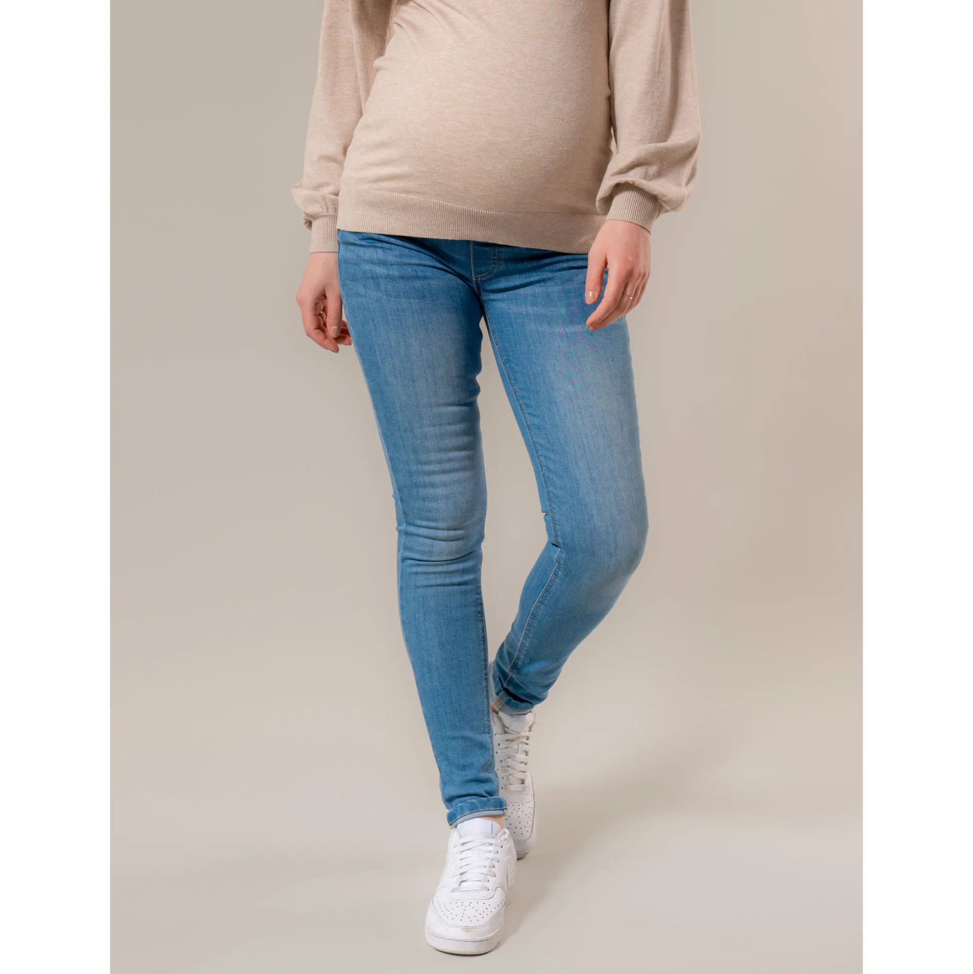 Prénatal zwangerschapsjeans lang effen blauw