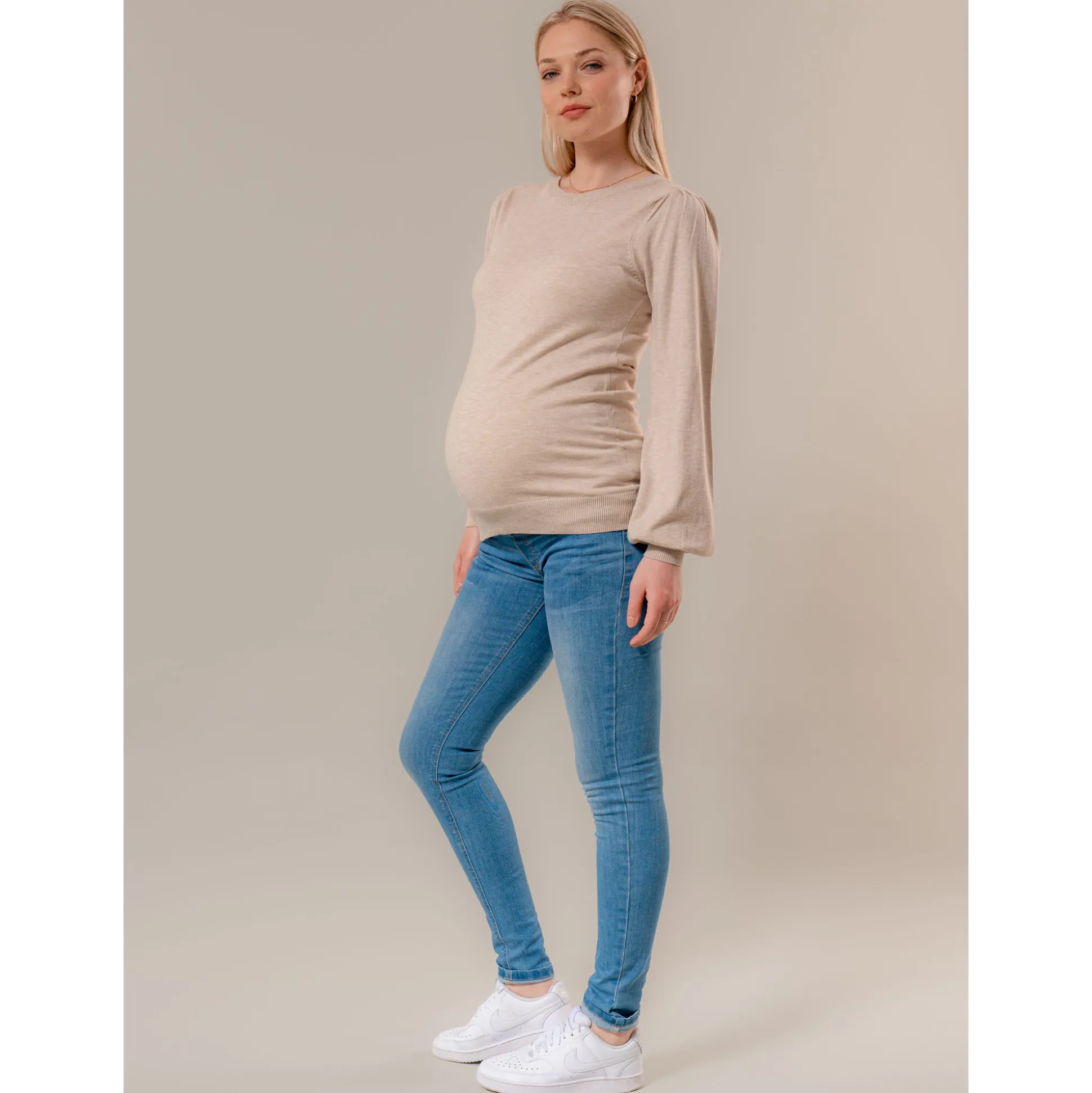 Prénatal zwangerschapsjeans lang effen blauw