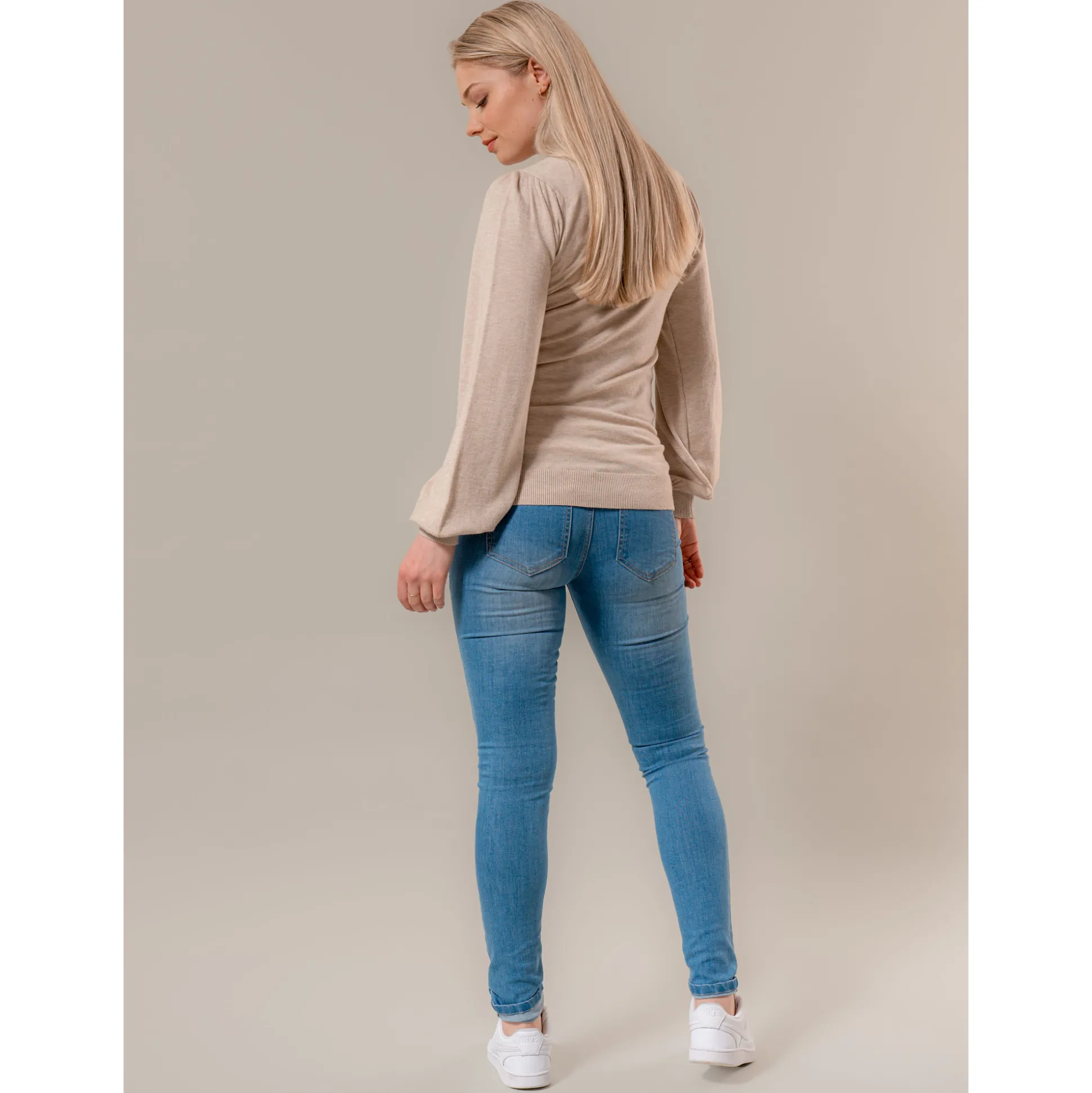 Prénatal zwangerschapsjeans lang effen blauw