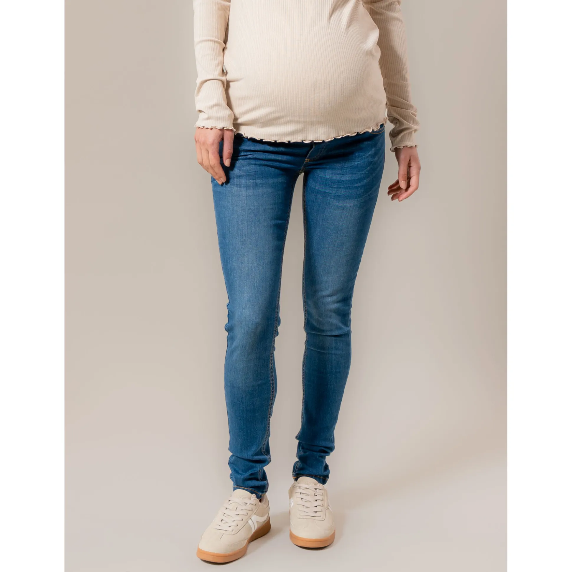 Prénatal zwangerschapsjeans lang effen blauw