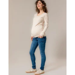 Prénatal zwangerschapsjeans lang effen blauw