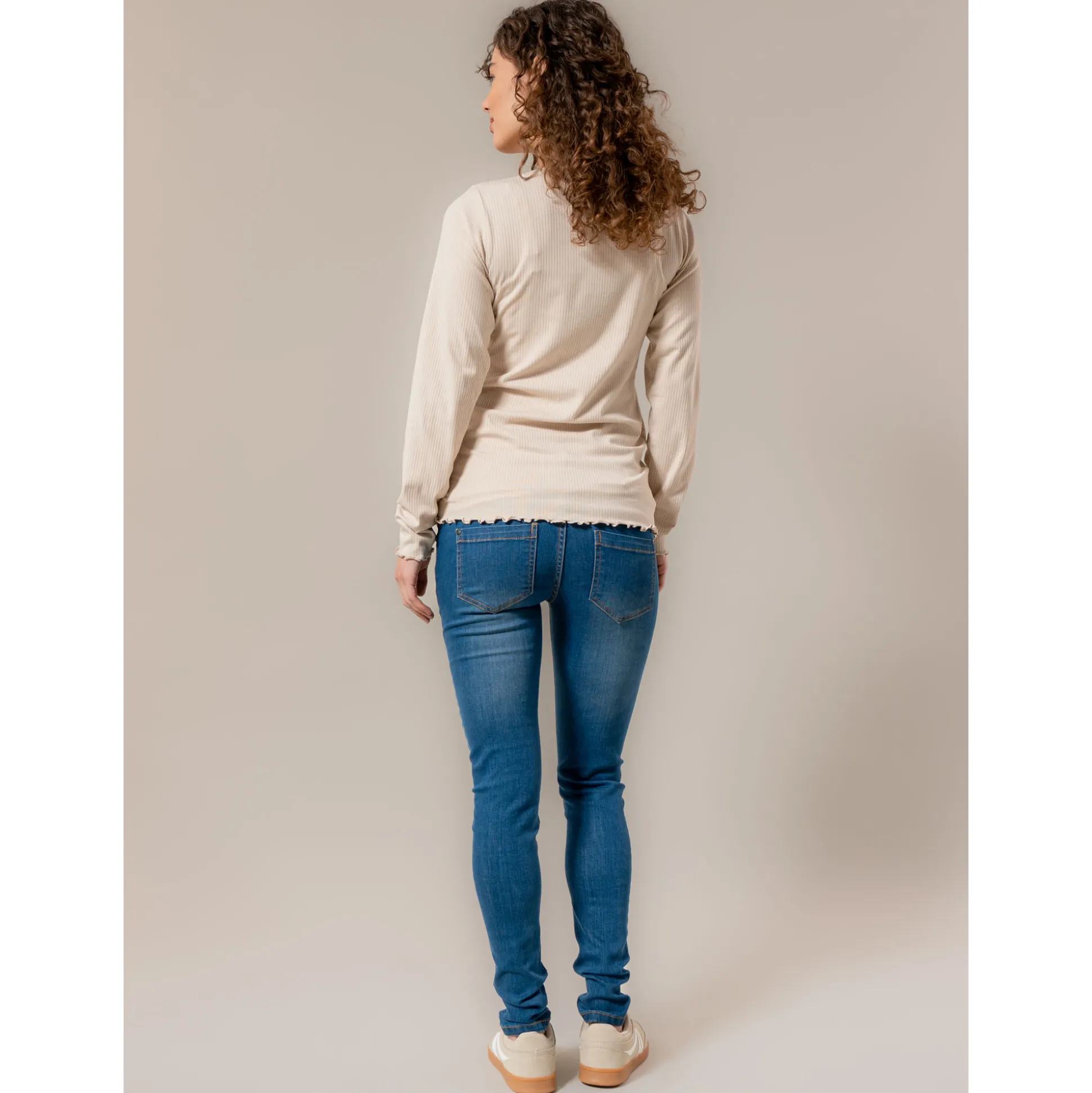 Prénatal zwangerschapsjeans lang effen blauw
