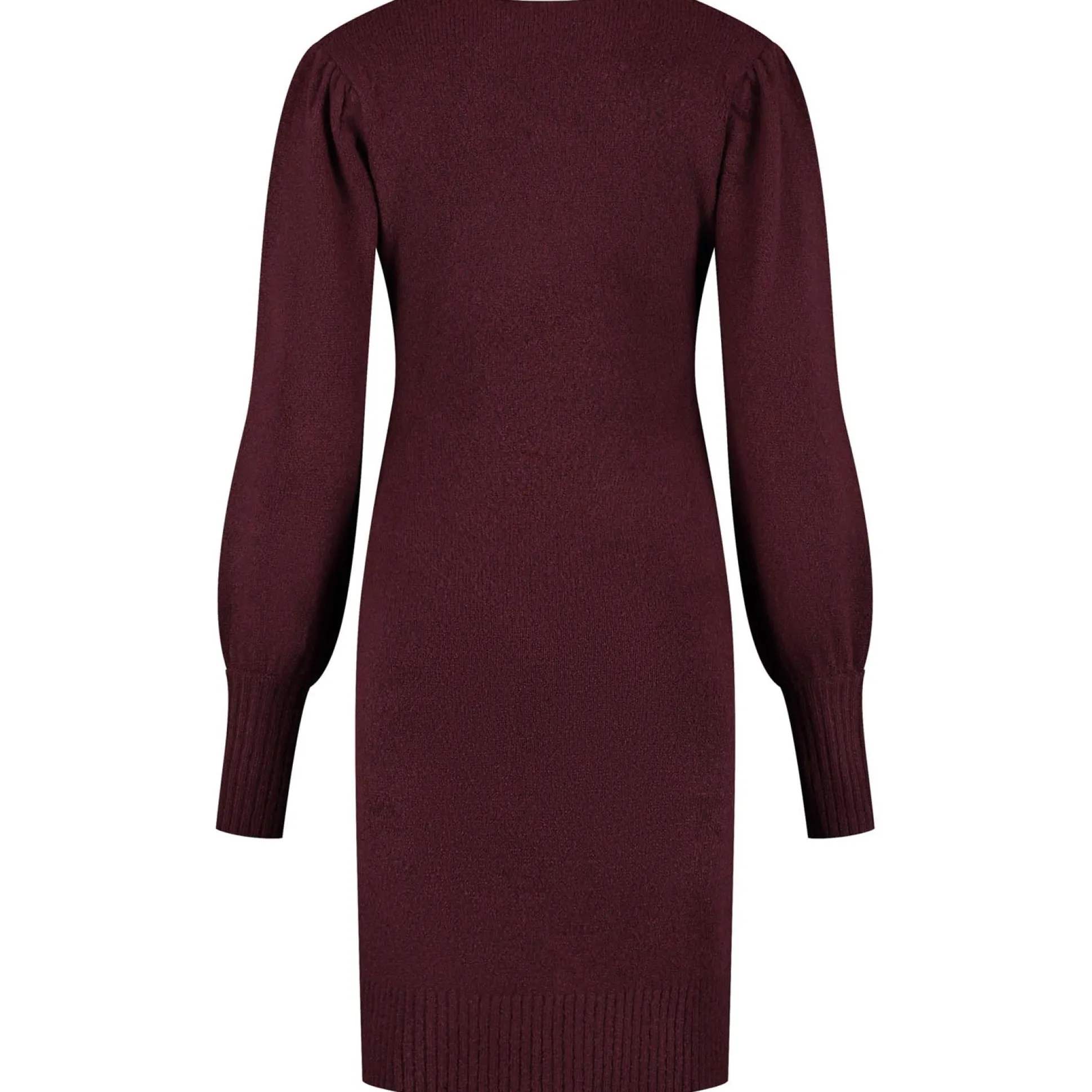 Prénatal zwangerschapsjurk lange mouwen effen rood