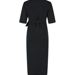 Prénatal zwangerschapsjurk korte mouwen effen zwart